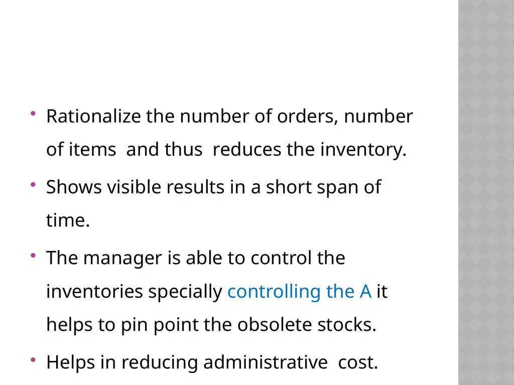 INVENTORY CONTROL Reena Vincent Professor JMCON - slide 37 of 78