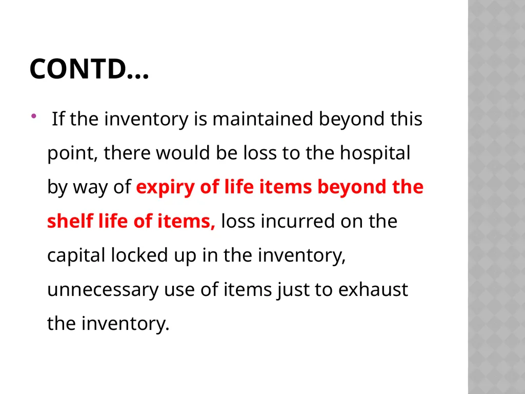 INVENTORY CONTROL Reena Vincent Professor JMCON - slide 17 of 78