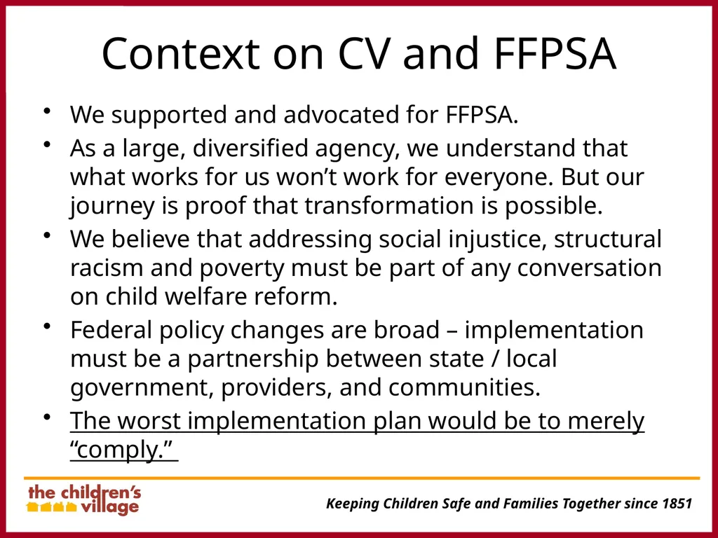 Transforming Residential Care in Preparation for - slide 5 of 16
