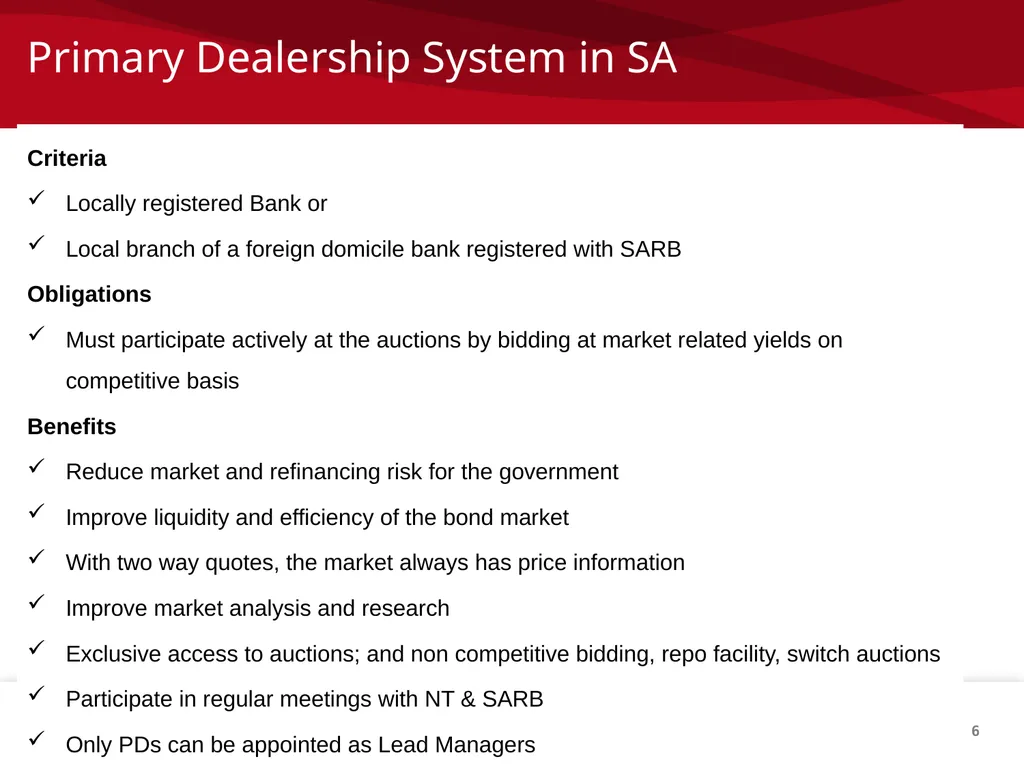 1 Overview of SA’s debt management process Tebogo - slide 6 of 19