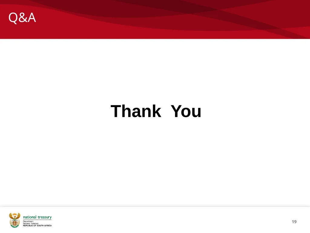 1 Overview of SA’s debt management process Tebogo - slide 19 of 19