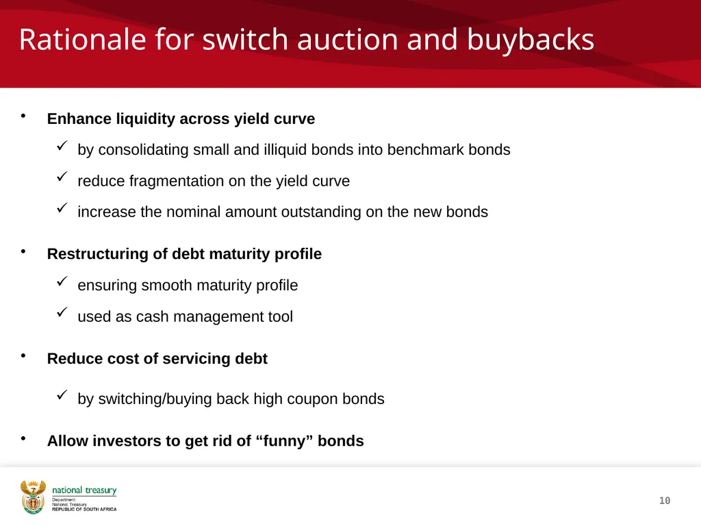 1 Overview of SA’s debt management process Tebogo - slide 10 of 19