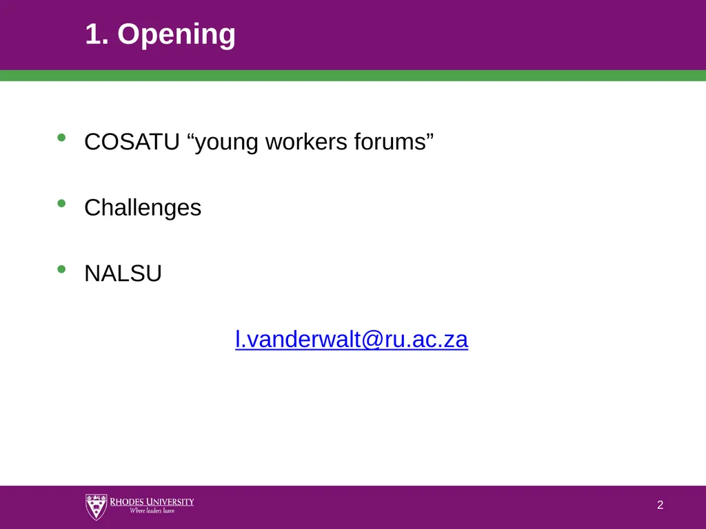 Positioning young workers for their rightful place - slide 2 of 14