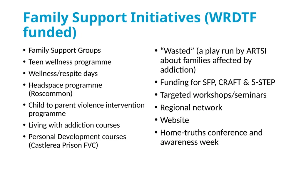 Drug & Alcohol Family Support Needs Analysis - slide 5 of 40