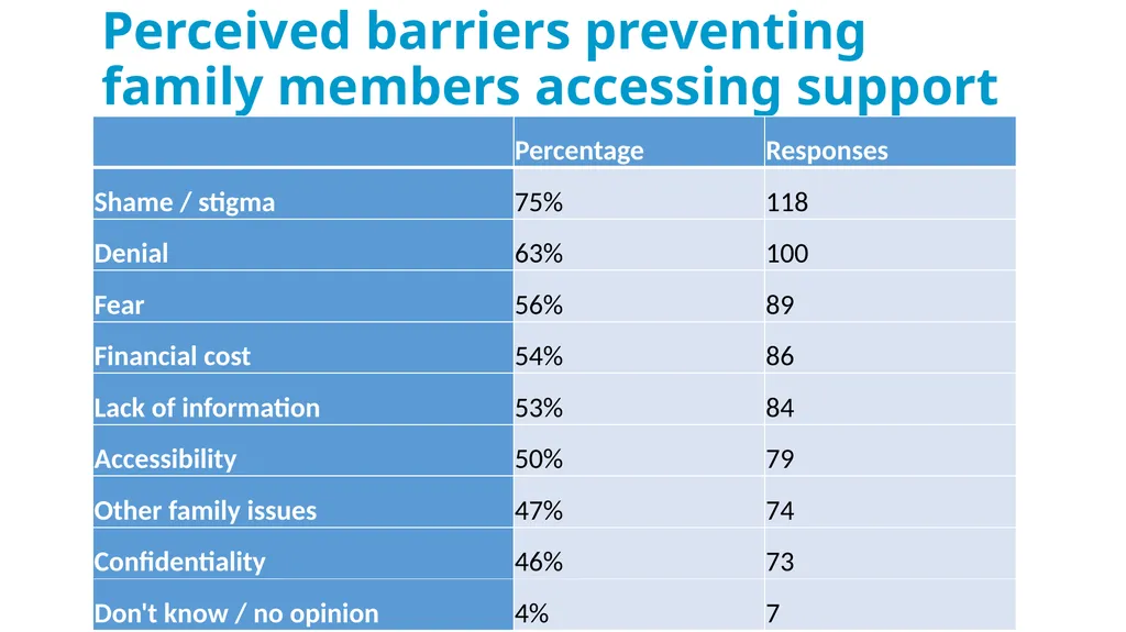 Drug & Alcohol Family Support Needs Analysis - slide 33 of 40