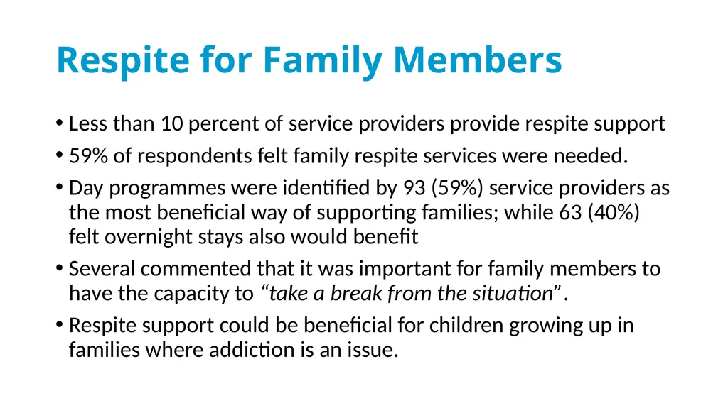 Drug & Alcohol Family Support Needs Analysis - slide 28 of 40
