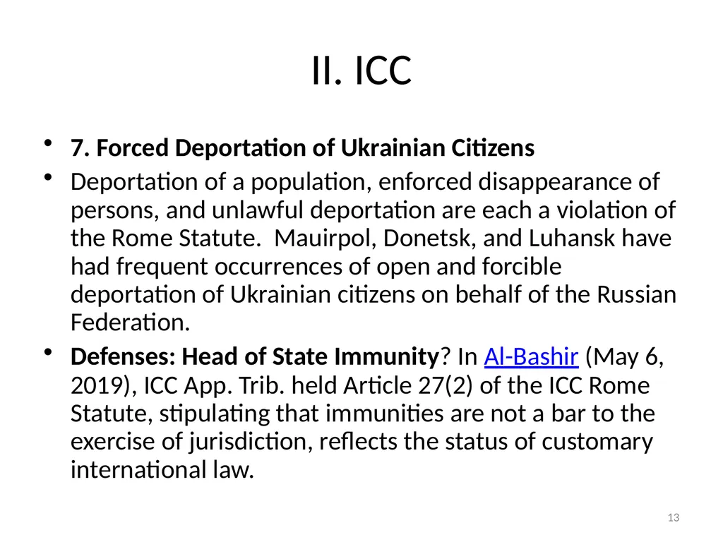 EFFORTS AT ACCOUNTABILITY FOR RUSSIAN-UKRAINE - slide 13 of 20