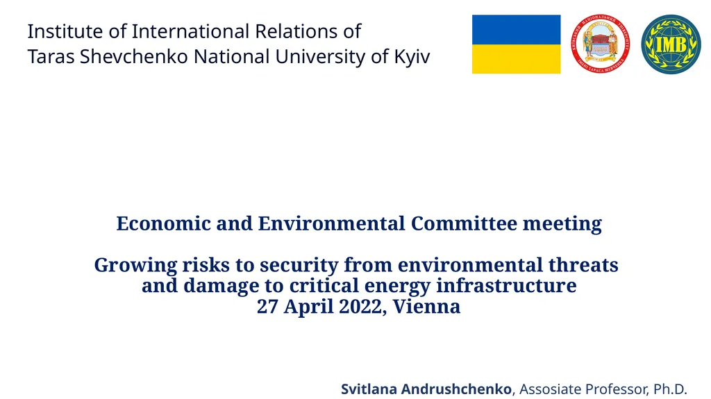 Institute of International Relations of Taras - slide 1 of 10