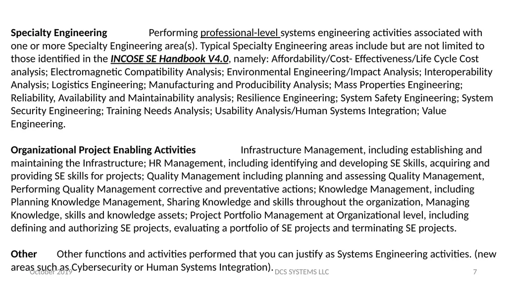 Skills Areas Performed by Certified Systems - slide 7 of 7