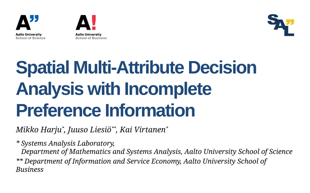 Spatial Multi-Attribute Decision Analysis with - slide 1 of 19