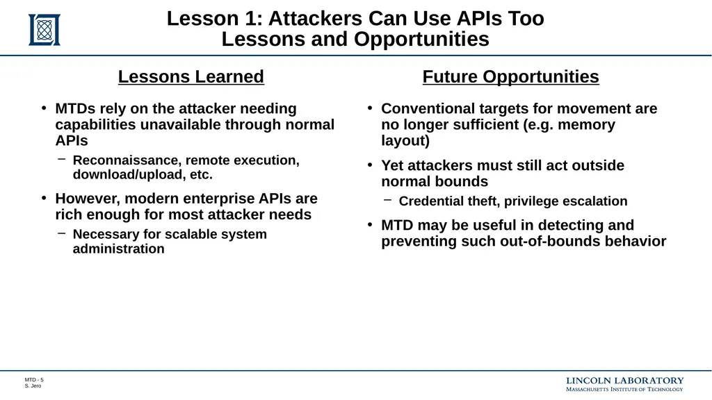 Lessons Learned in Network and Memory-Based Moving - slide 5 of 18
