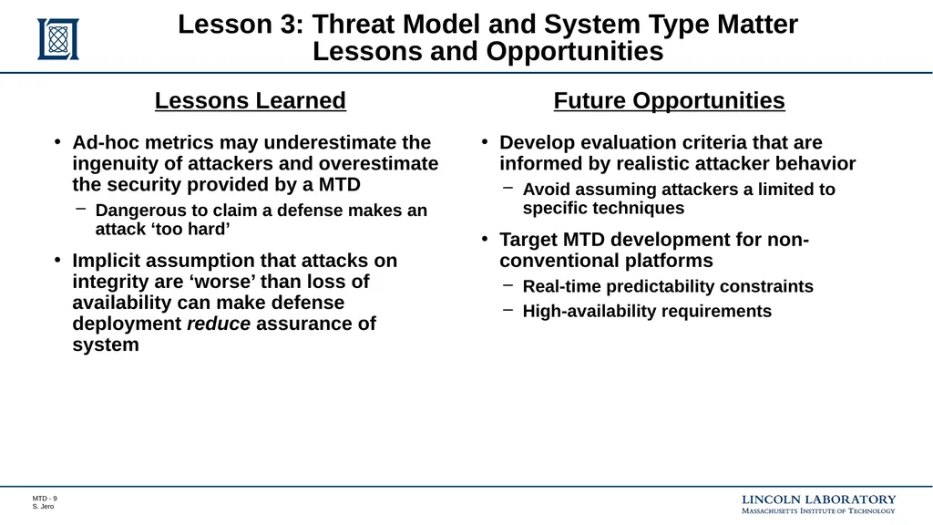 Lessons Learned in Network and Memory-Based Moving - slide 9 of 18