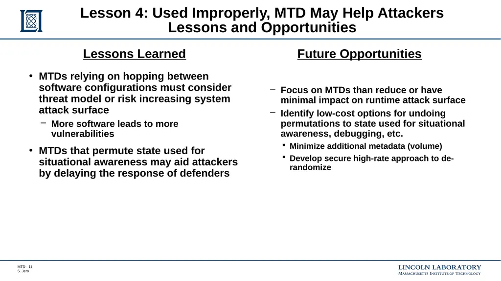 Lessons Learned in Network and Memory-Based Moving - slide 11 of 18