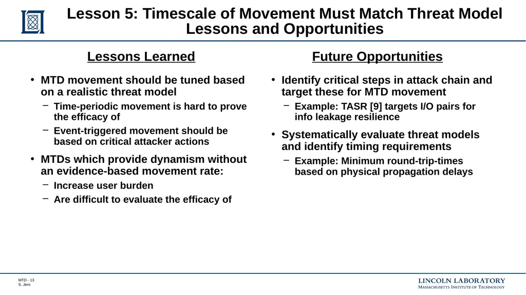 Lessons Learned in Network and Memory-Based Moving - slide 13 of 18