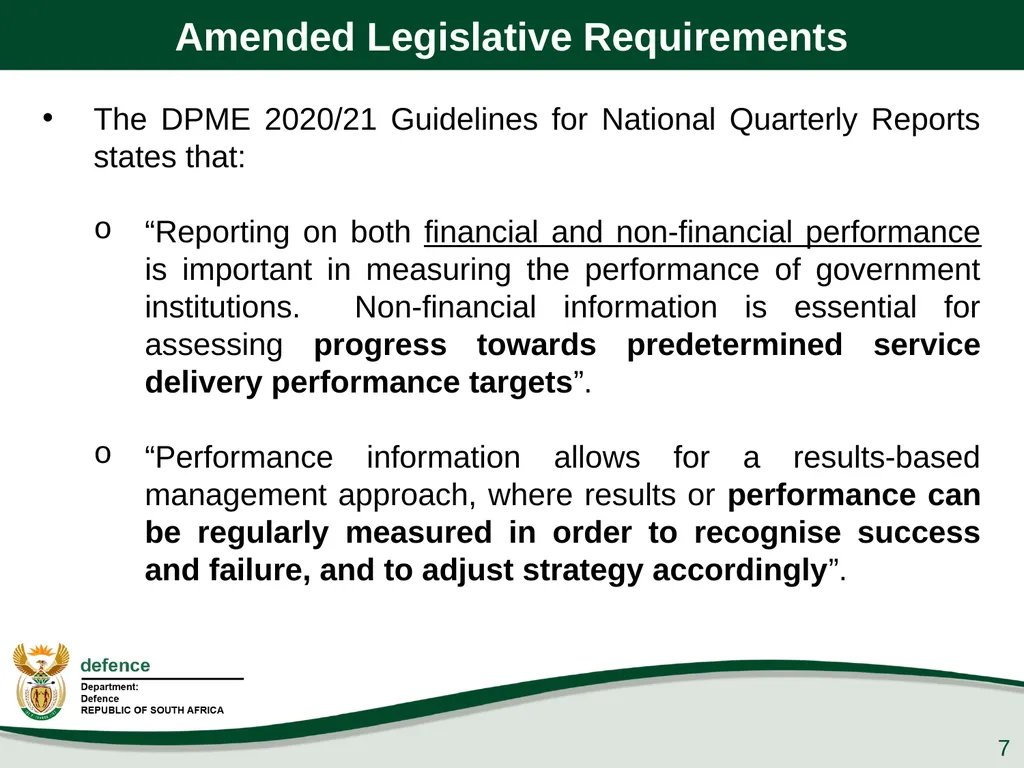 Q1 Performance Report Presentation to the PCD&MV - slide 7 of 53