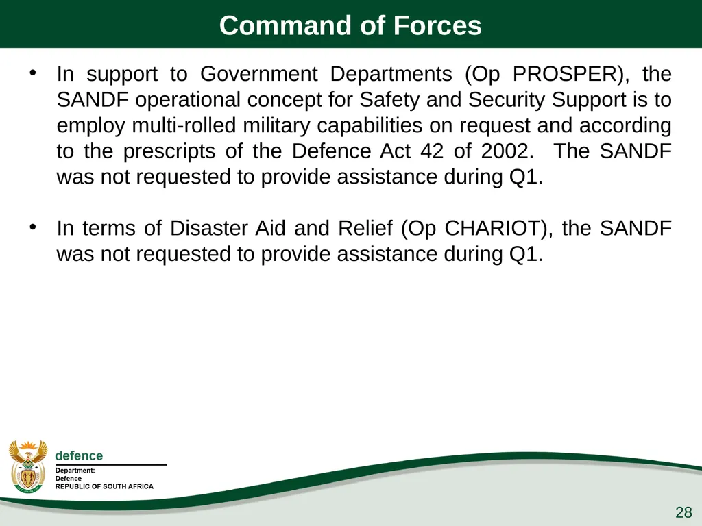 Q1 Performance Report Presentation to the PCD&MV - slide 28 of 53