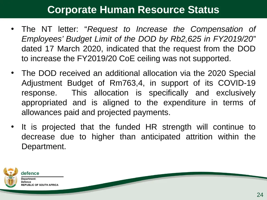 Q1 Performance Report Presentation to the PCD&MV - slide 24 of 53