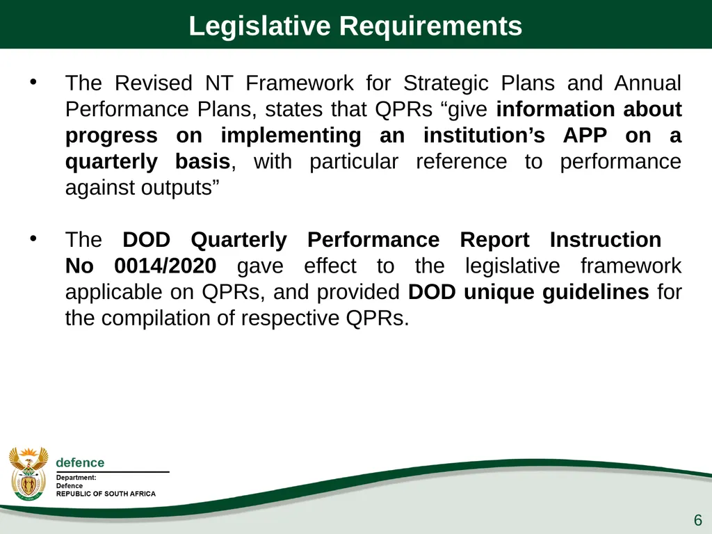 Q1 Performance Report Presentation to the PCD&MV - slide 6 of 53