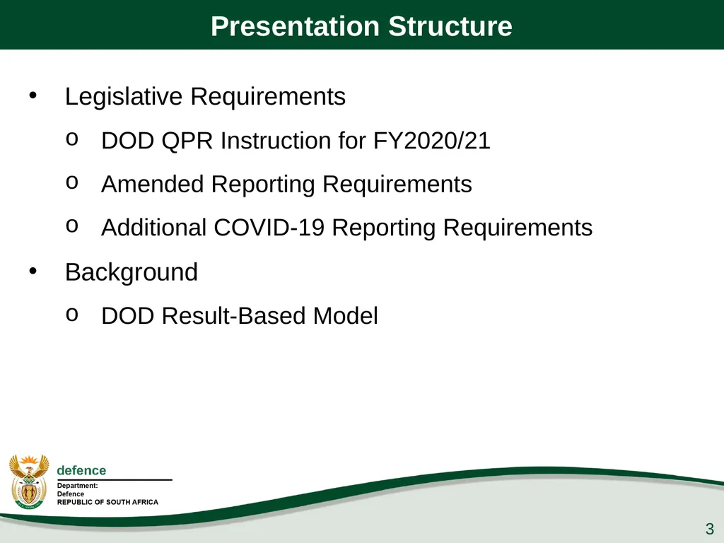 Q1 Performance Report Presentation to the PCD&MV - slide 3 of 53