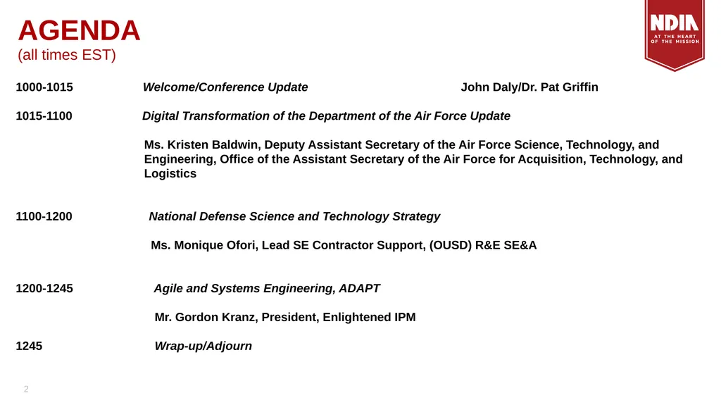 System Engineering Division Monthly Meeting June - slide 2 of 17