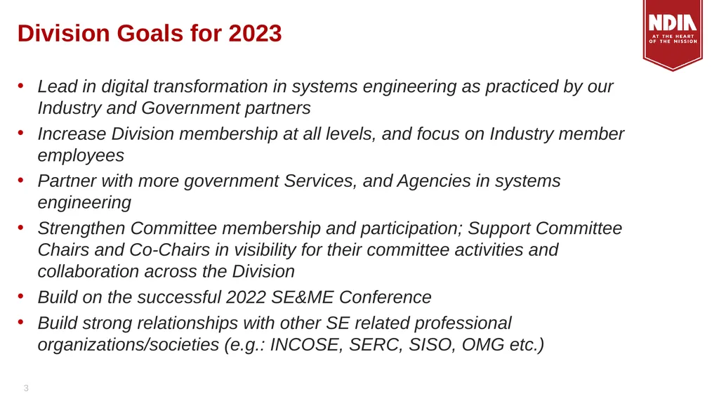 System Engineering Division Monthly Meeting June - slide 3 of 17