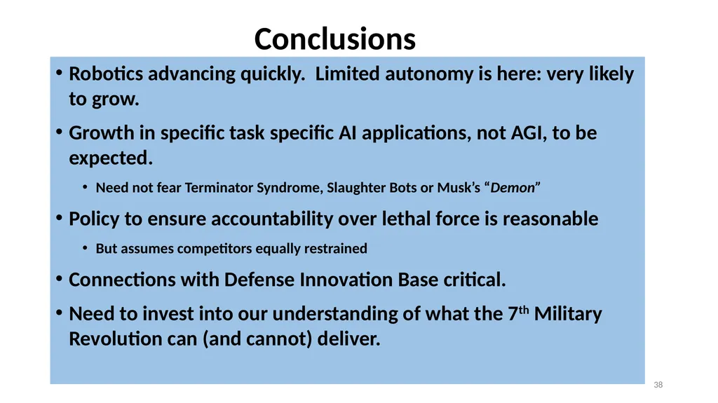 Clausewitz in the Age of Autonomy: The 7th - slide 38 of 41
