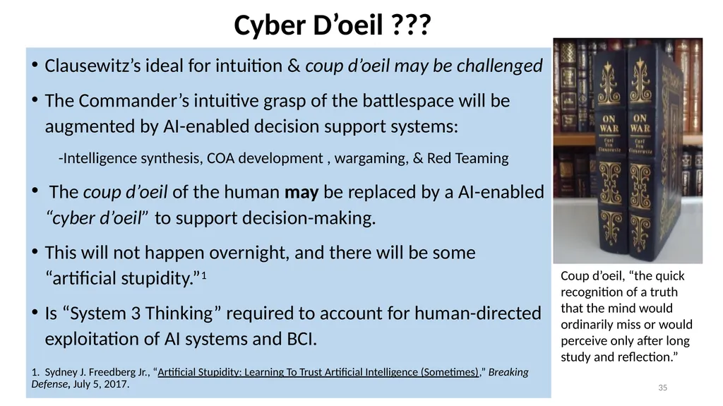 Clausewitz in the Age of Autonomy: The 7th - slide 35 of 41