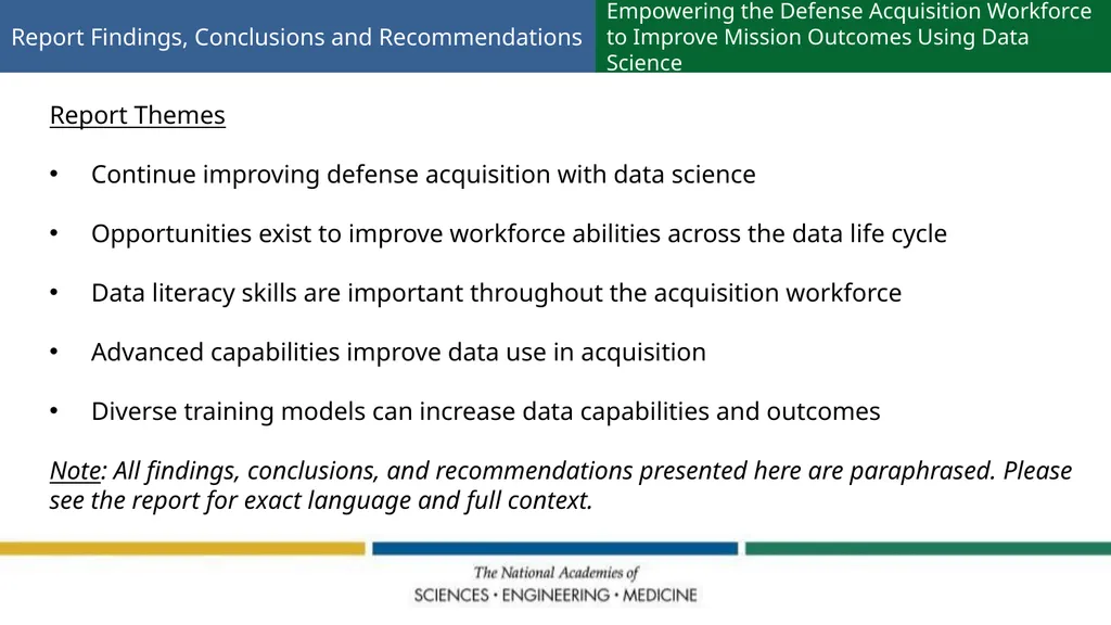 Empowering the Defense Acquisition Workforce to - slide 6 of 14