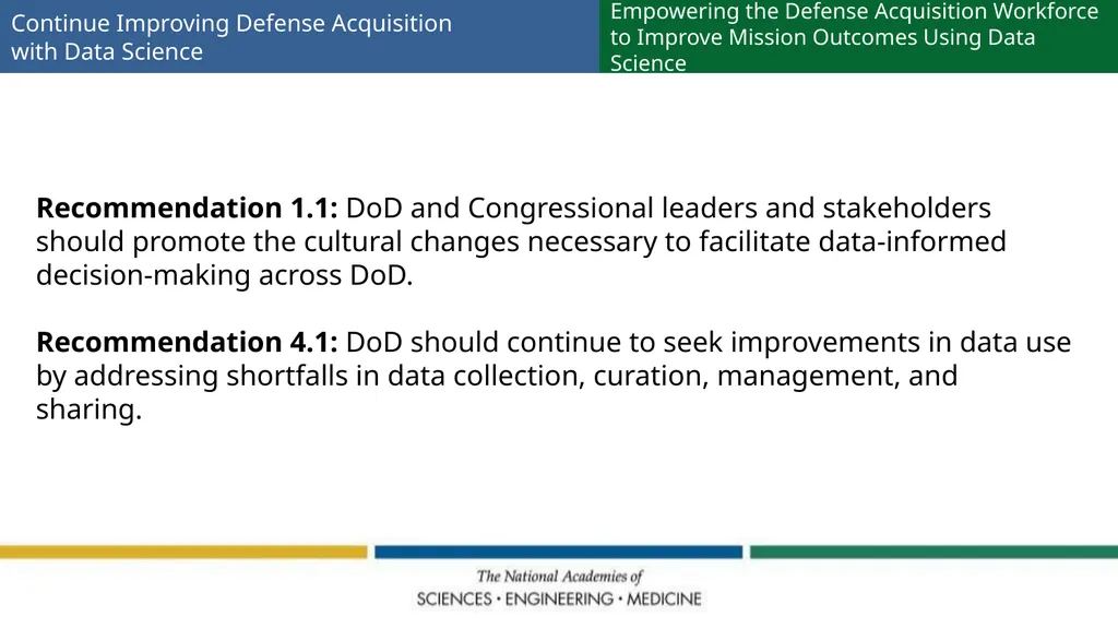 Empowering the Defense Acquisition Workforce to - slide 7 of 14