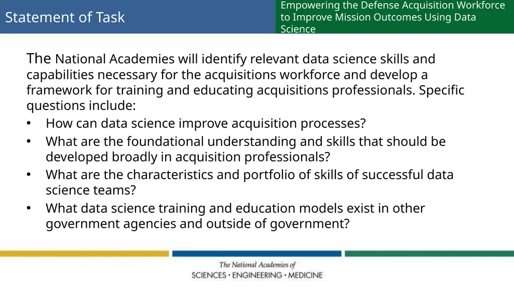 Empowering the Defense Acquisition Workforce to - slide 2 of 14