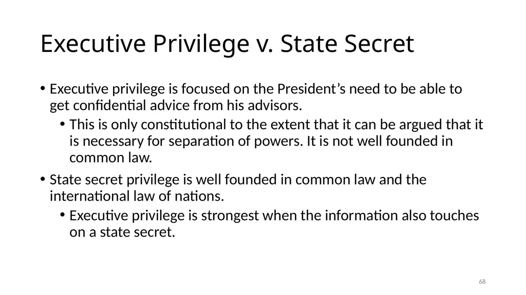 Chapter 5 - THE COURTS’ NATIONAL SECURITY POWERS 1 - slide 68 of 84