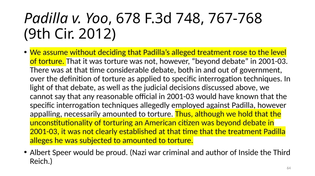 Chapter 5 - THE COURTS’ NATIONAL SECURITY POWERS 1 - slide 64 of 84