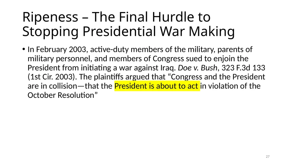 Chapter 5 - THE COURTS’ NATIONAL SECURITY POWERS 1 - slide 27 of 84