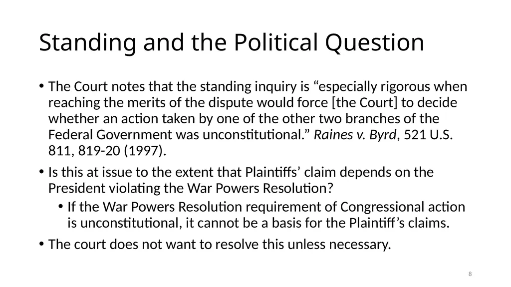 Chapter 5 - THE COURTS’ NATIONAL SECURITY POWERS 1 - slide 8 of 84