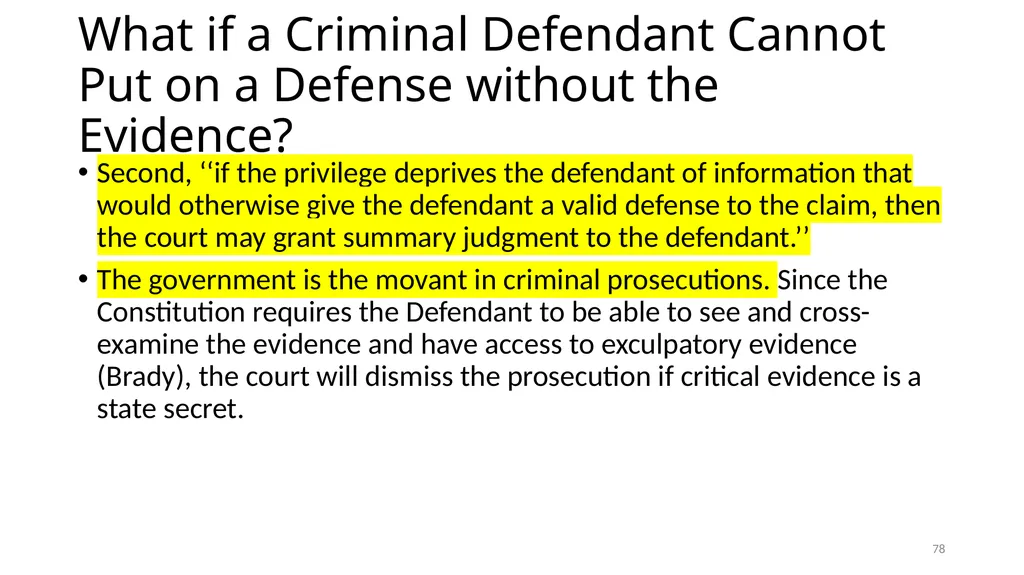 Chapter 5 - THE COURTS’ NATIONAL SECURITY POWERS 1 - slide 78 of 84
