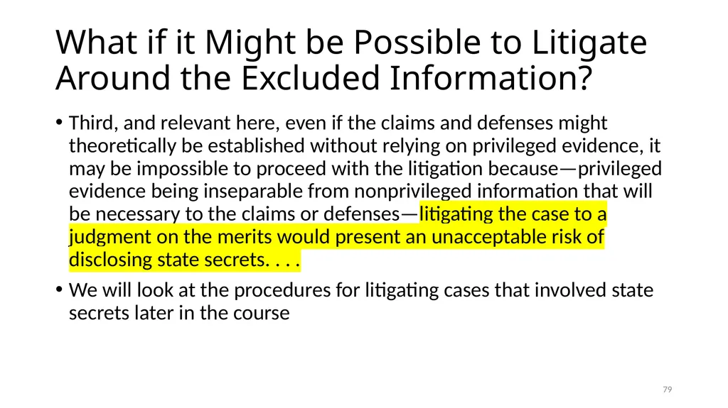 Chapter 5 - THE COURTS’ NATIONAL SECURITY POWERS 1 - slide 79 of 84