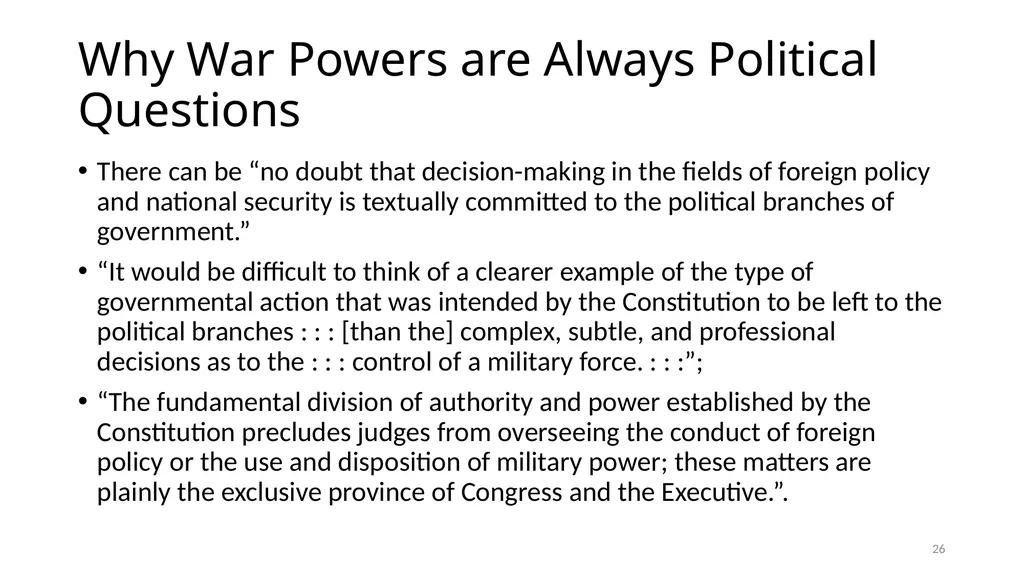 Chapter 5 - THE COURTS’ NATIONAL SECURITY POWERS 1 - slide 26 of 84