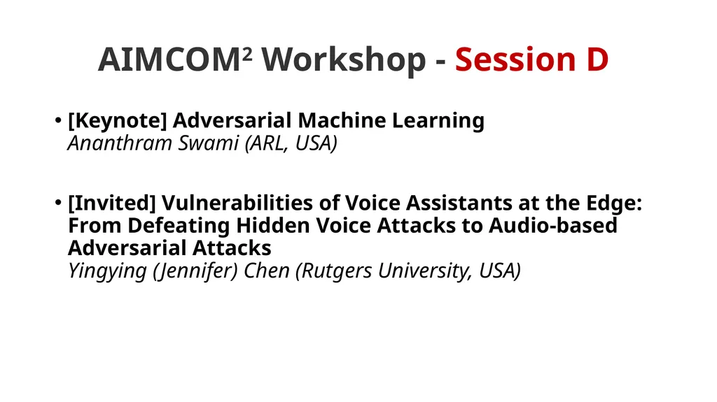AIMCOM2 Workshop Riding with AI towards - slide 2 of 4