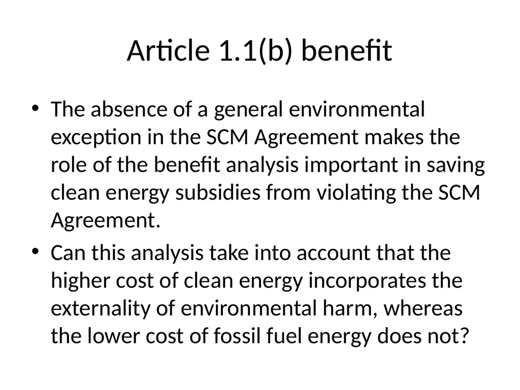 Unresolved Issues in WTO Law & climate change - slide 18 of 68