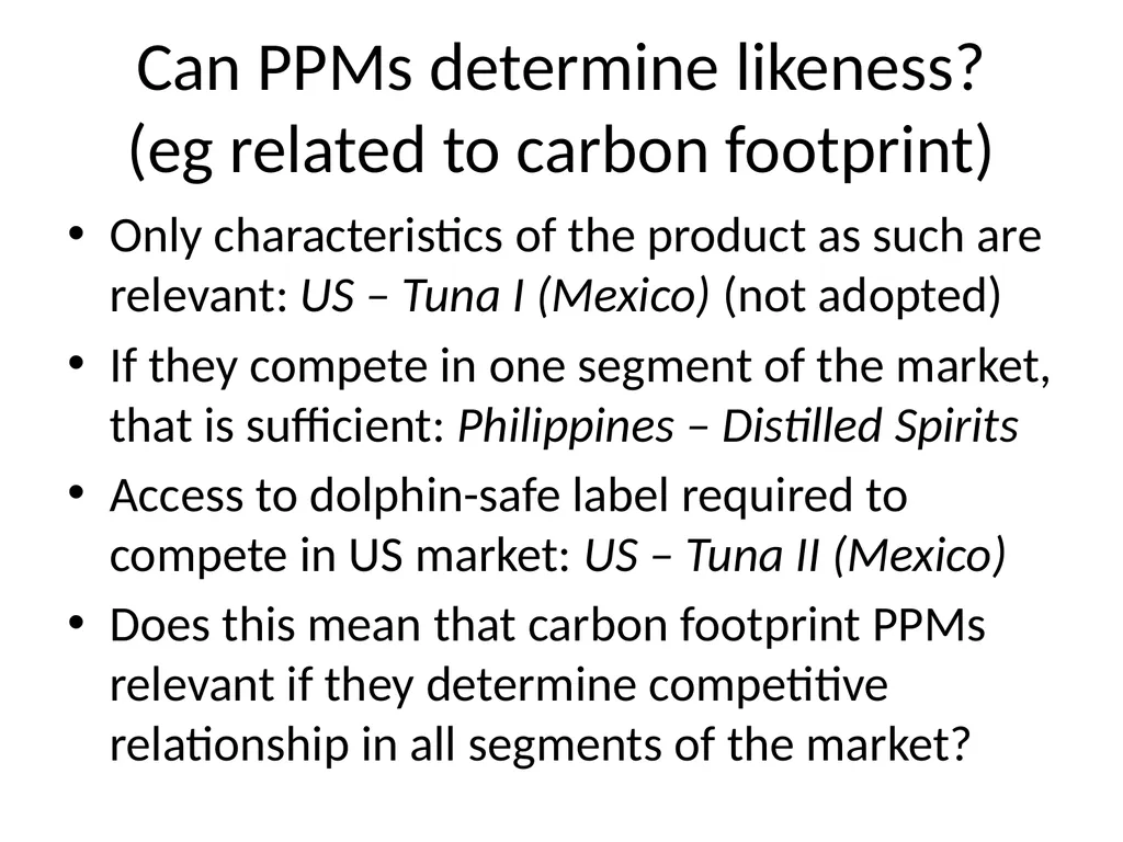 Unresolved Issues in WTO Law & climate change - slide 30 of 68