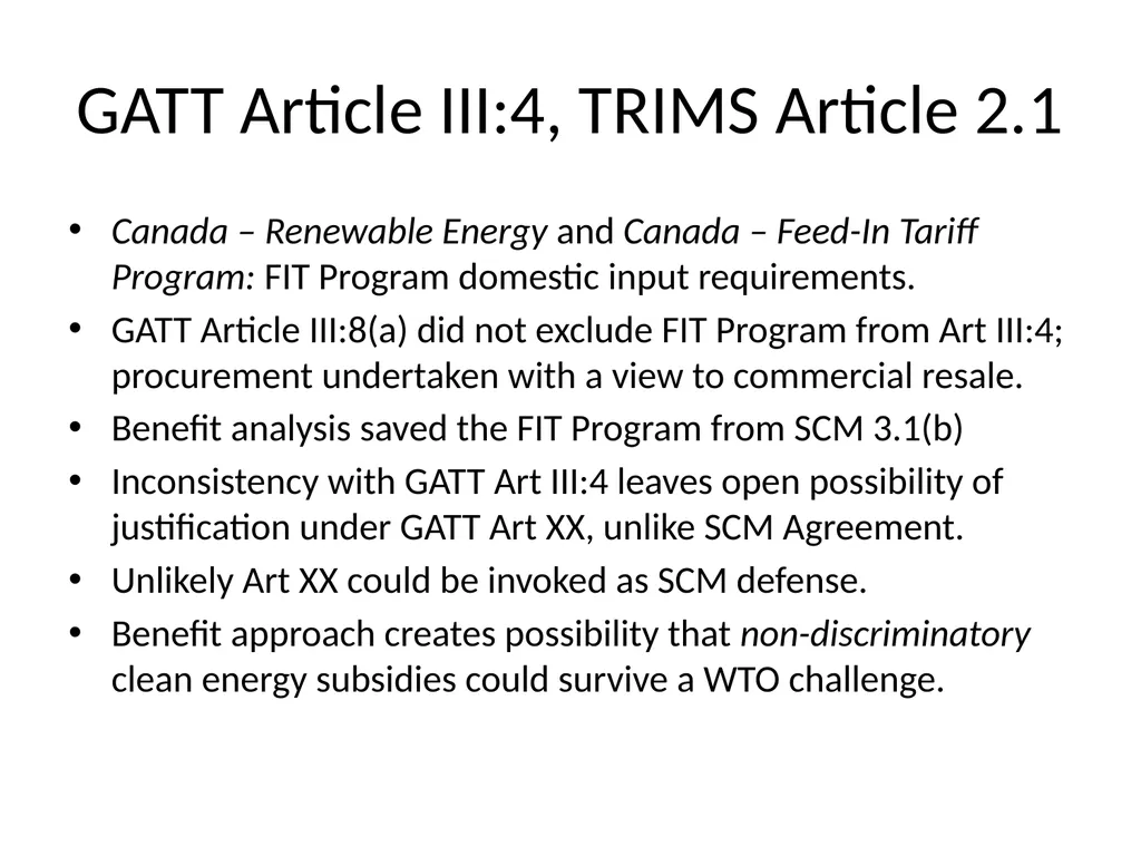 Unresolved Issues in WTO Law & climate change - slide 23 of 68