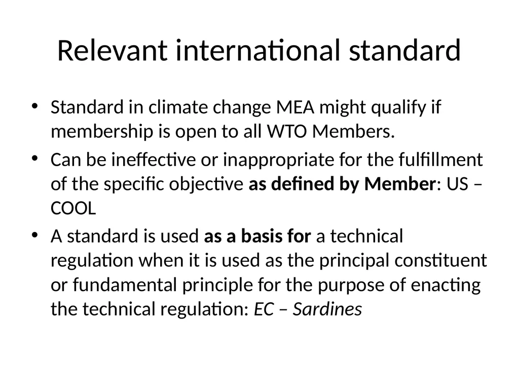 Unresolved Issues in WTO Law & climate change - slide 63 of 68