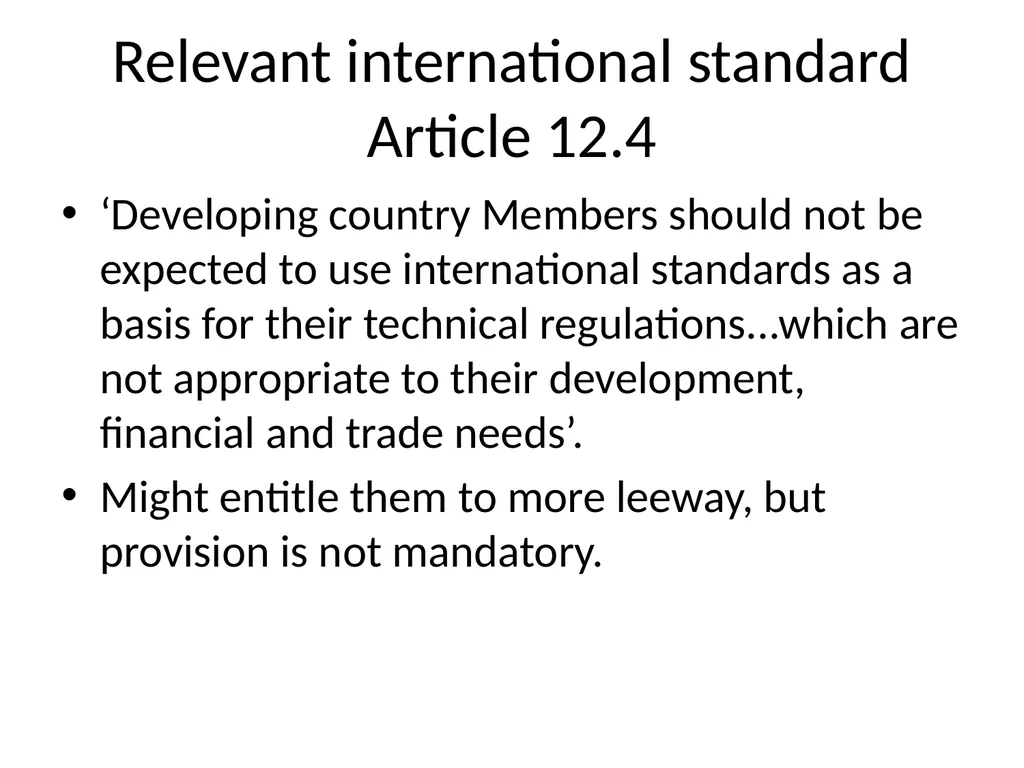 Unresolved Issues in WTO Law & climate change - slide 64 of 68