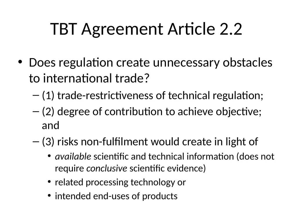Unresolved Issues in WTO Law & climate change - slide 59 of 68