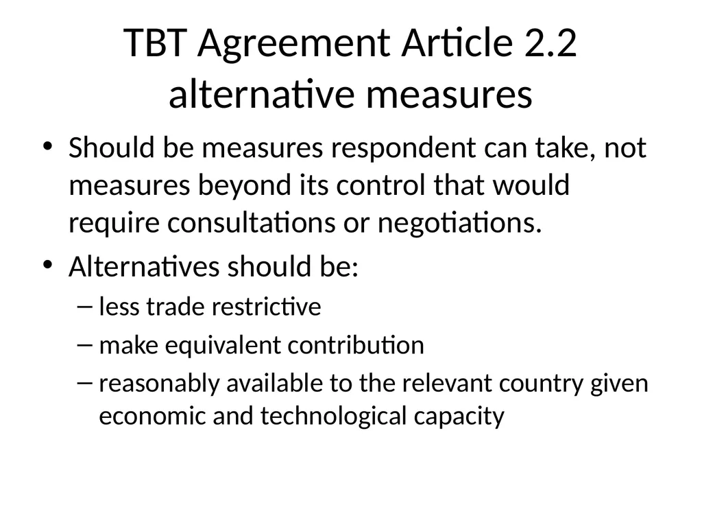Unresolved Issues in WTO Law & climate change - slide 61 of 68