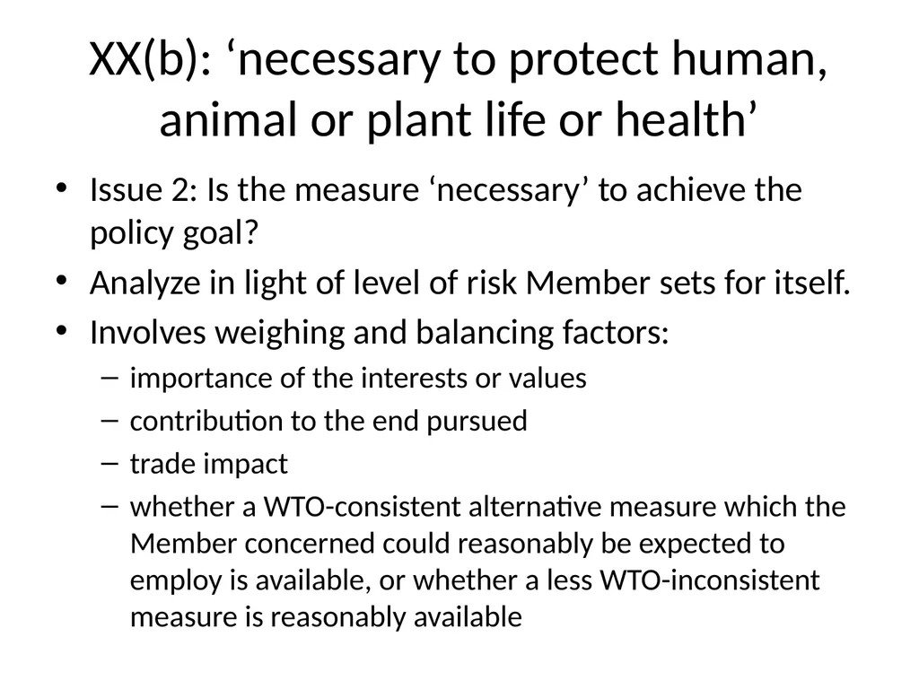 Unresolved Issues in WTO Law & climate change - slide 45 of 68