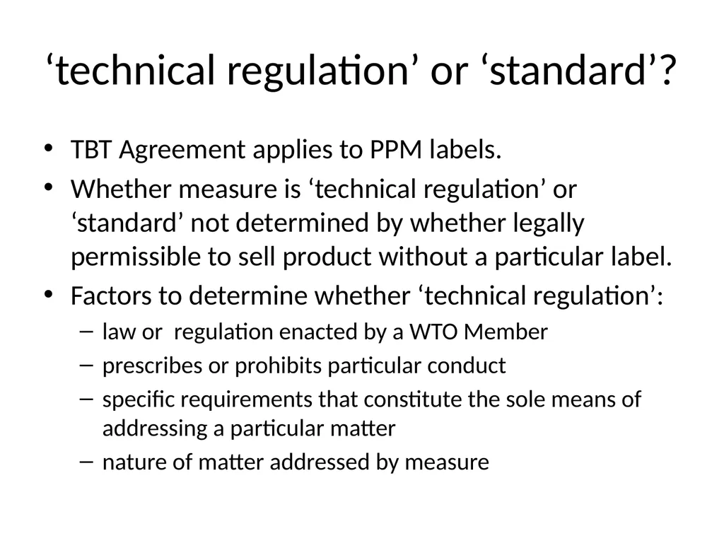 Unresolved Issues in WTO Law & climate change - slide 56 of 68