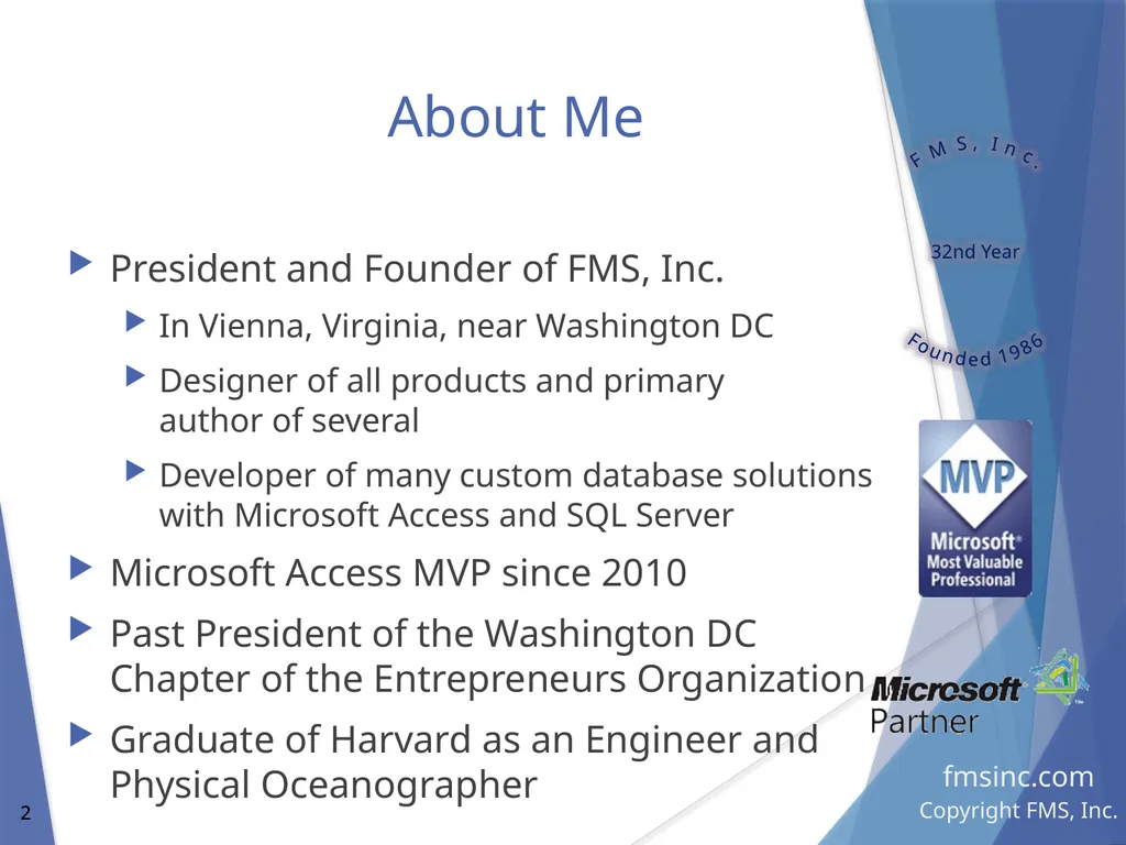Microsoft Access Database Evolution from the - slide 2 of 41