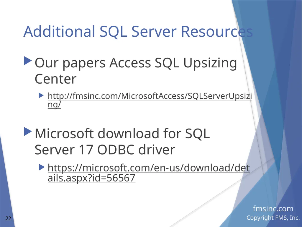 Microsoft Access Database Evolution from the - slide 22 of 41