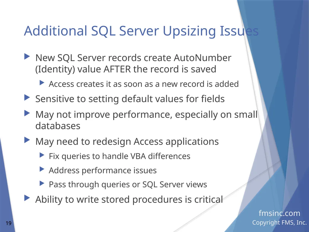 Microsoft Access Database Evolution from the - slide 19 of 41